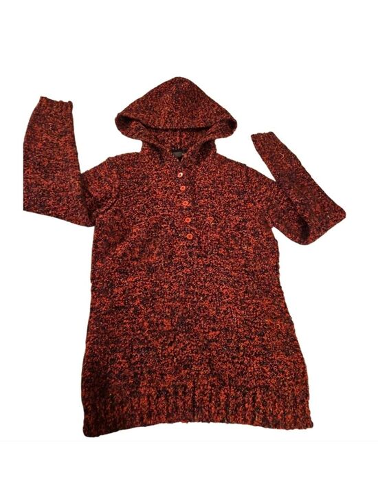 Royal Robbins Sweaters - Royal Robbins XS Cozy Hooded Knit Sweater in Red and Black Acrylic Blend